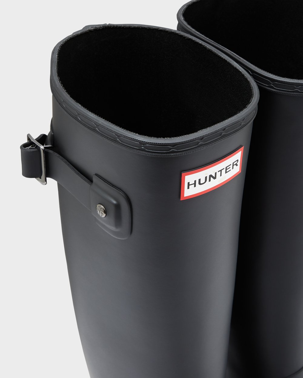 Womens Hunter Refined Slim Fit - Tall Rain Boots Black - 4582-NFZTB